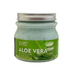 اسکراب لایه بردار پوست یوشاس مدل aloe vera حجم 220 میلی لیتر